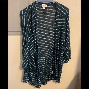 LuLaRoe teal cardigan